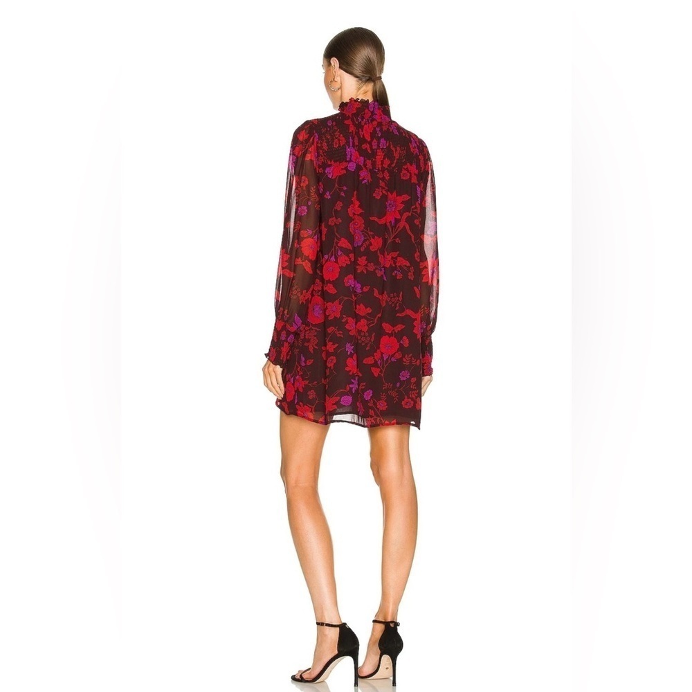 Sanctuary NIGHT WISH Sparks Fly Floral Printed Smocked Shift Dress Size Small - Picture 7 of 10